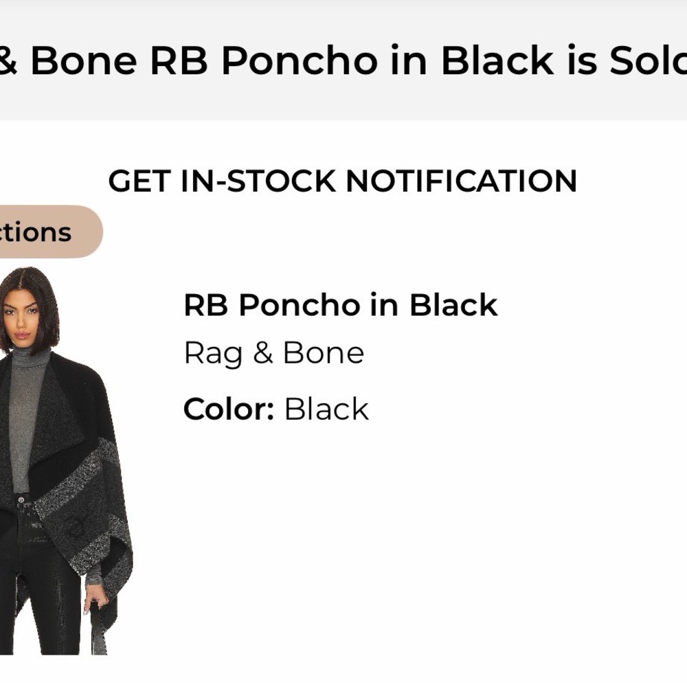 rag & bone NWT RB Poncho